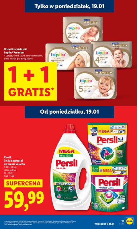Lidl - gazetka promocyjna Oferta od poniedziałku od poniedziałku 19.01 do środy 21.01 - strona 13