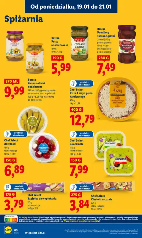 Lidl - gazetka promocyjna Oferta od poniedziałku od poniedziałku 19.01 do środy 21.01 - strona 60