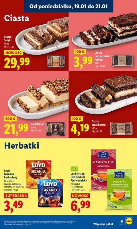 Lidl - gazetka promocyjna Oferta od poniedziałku od poniedziałku 19.01 do środy 21.01 - strona 53