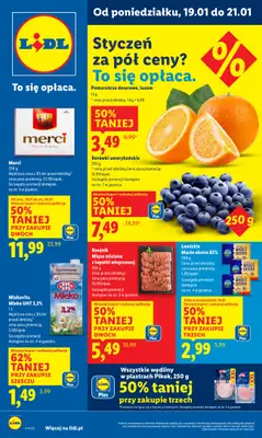 Lidl - gazetka promocyjna Oferta od poniedziałku od poniedziałku 19.01 do środy 21.01