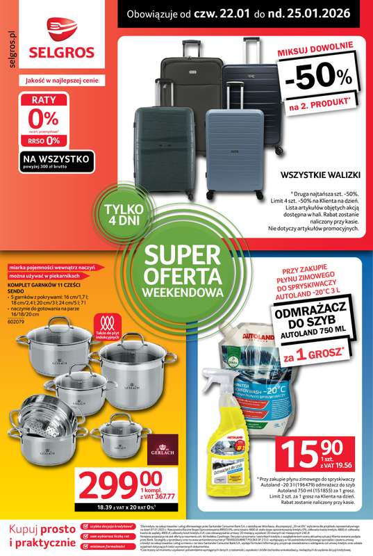 Selgros - gazetka promocyjna Oferta weekendowa od czwartku 22.01 do niedzieli 25.01