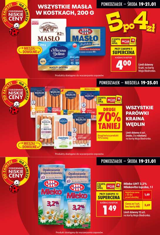 Biedronka - gazetka promocyjna Biedronkowe oszczędności od poniedziałku 19.01 do środy 21.01 - strona 2