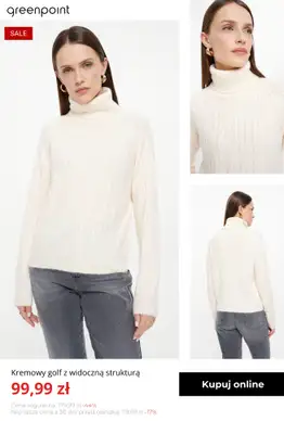Greenpoint - gazetka promocyjna Swetry i kardigany na wyprzedaży – od 39,99 zł od poniedziałku 19.01  - strona 4