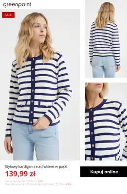 Greenpoint - gazetka promocyjna Swetry i kardigany na wyprzedaży – od 39,99 zł od poniedziałku 19.01  - strona 17