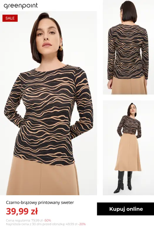 Greenpoint - gazetka promocyjna Swetry i kardigany na wyprzedaży – od 39,99 zł od poniedziałku 19.01  - strona 5