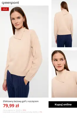 Greenpoint - gazetka promocyjna Swetry i kardigany na wyprzedaży – od 39,99 zł od poniedziałku 19.01  - strona 10