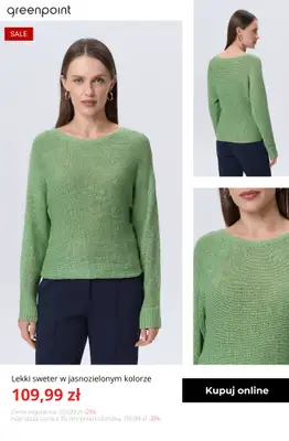 Greenpoint - gazetka promocyjna Swetry i kardigany na wyprzedaży – od 39,99 zł od poniedziałku 19.01  - strona 19