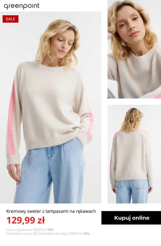 Greenpoint - gazetka promocyjna Swetry i kardigany na wyprzedaży – od 39,99 zł od poniedziałku 19.01  - strona 12