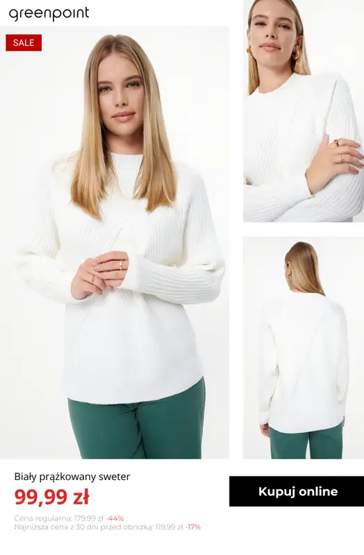 Greenpoint - gazetka promocyjna Swetry i kardigany na wyprzedaży – od 39,99 zł od poniedziałku 19.01  - strona 9