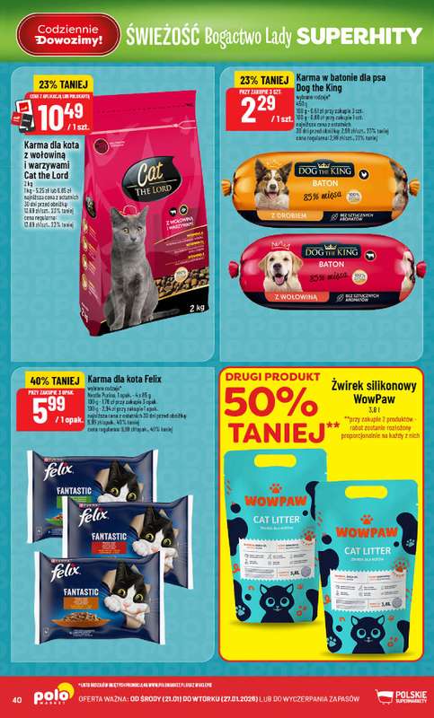 POLOmarket - gazetka promocyjna Gazetka od środy 21.01 do wtorku 27.01 - strona 40