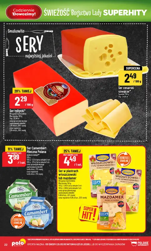 POLOmarket - gazetka promocyjna Gazetka od środy 21.01 do wtorku 27.01 - strona 22