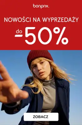 bonprix - gazetka promocyjna NOWOŚCI NA WYPRZEDAŻY od poniedziałku 19.01 do niedzieli 25.01