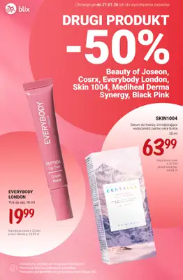 Rossmann - gazetka promocyjna -50% na drugi produkt wybranych marek od poniedziałku 19.01 do środy 21.01