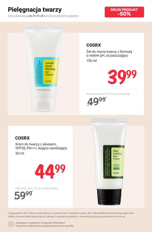 Rossmann - gazetka promocyjna -50% na drugi produkt wybranych marek od poniedziałku 19.01 do środy 21.01 - strona 6