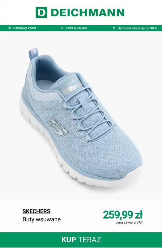 Deichmann - gazetka promocyjna Buty sportowe damskie Skechers od poniedziałku 19.01  - strona 8