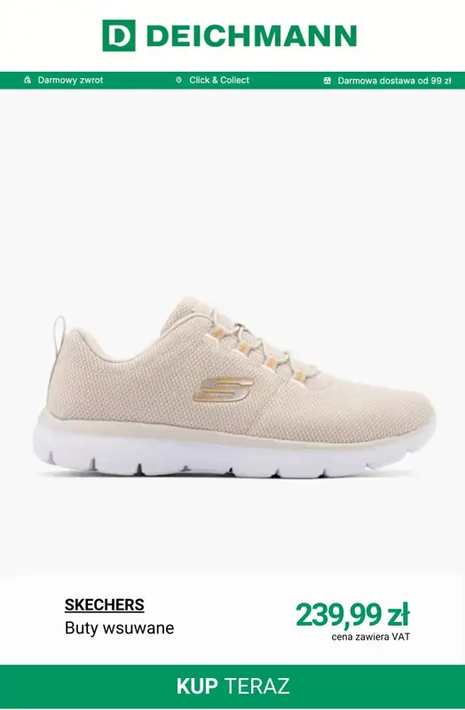 Deichmann - gazetka promocyjna Buty sportowe damskie Skechers od poniedziałku 19.01  - strona 10
