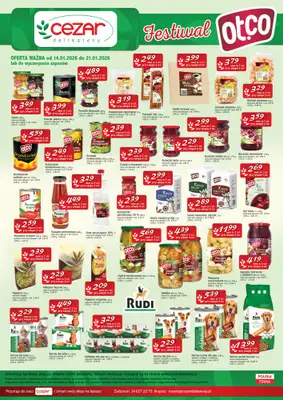CEZAR Delikatesy - gazetka promocyjna Gazetka od poniedziałku 19.01 do środy 21.01