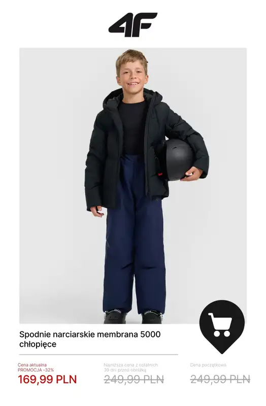 4F - gazetka promocyjna Zimowa kolekcja dla dzieci do -50% od poniedziałku 19.01  - strona 17