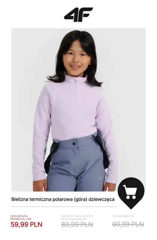 4F - gazetka promocyjna Zimowa kolekcja dla dzieci do -50% od poniedziałku 19.01  - strona 14