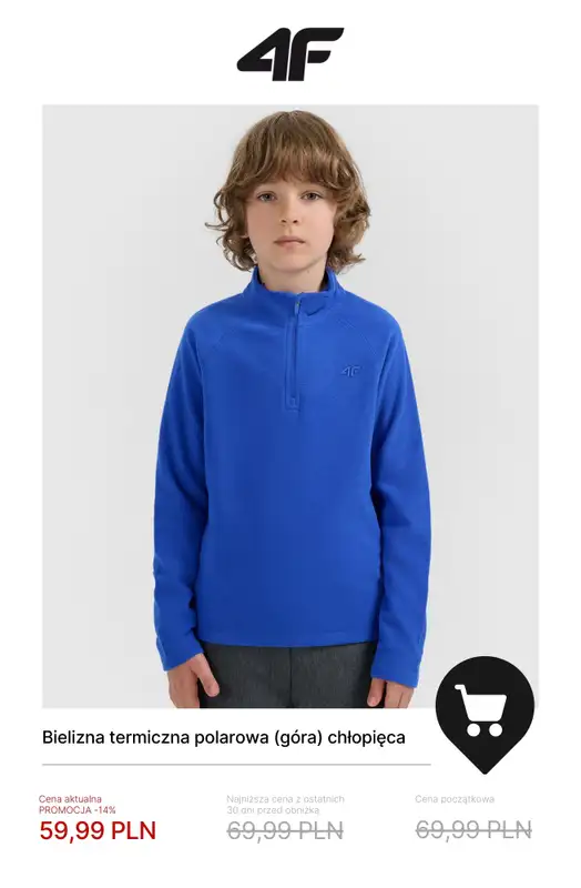4F - gazetka promocyjna Zimowa kolekcja dla dzieci do -50% od poniedziałku 19.01  - strona 15