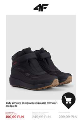 Buty zimowe śniegowce z izolacją Primaloft chłopięce