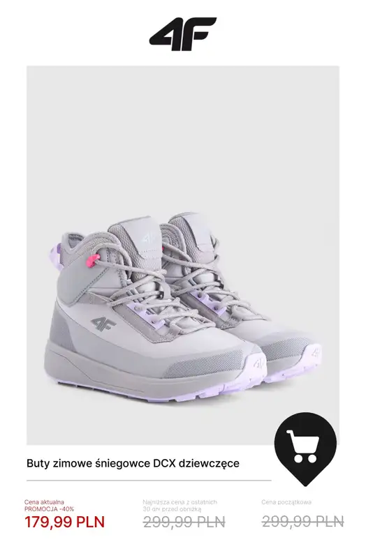 4F - gazetka promocyjna Zimowa kolekcja dla dzieci do -50% od poniedziałku 19.01  - strona 6