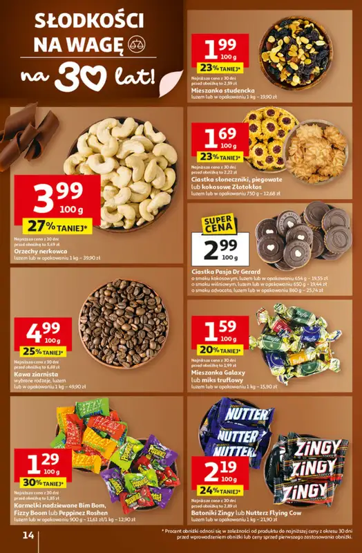 Auchan - gazetka promocyjna Gazetka 30 Lat Hipermarket Auchan od czwartku 22.01 do środy 28.01 - strona 14