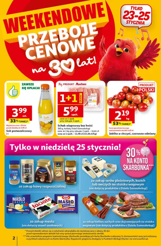 Auchan - gazetka promocyjna Gazetka 30 Lat Hipermarket Auchan od czwartku 22.01 do środy 28.01 - strona 2