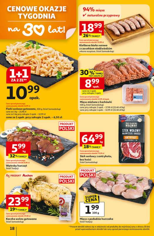 Auchan - gazetka promocyjna Gazetka 30 Lat Hipermarket Auchan od czwartku 22.01 do środy 28.01 - strona 18