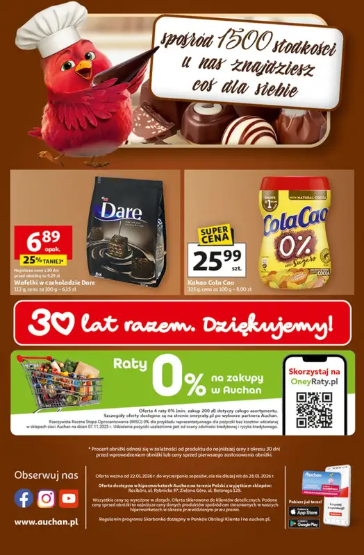 Auchan - gazetka promocyjna Gazetka 30 Lat Hipermarket Auchan od czwartku 22.01 do środy 28.01 - strona 45
