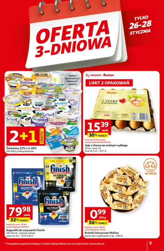 Auchan - gazetka promocyjna Gazetka 30 Lat Hipermarket Auchan od czwartku 22.01 do środy 28.01 - strona 3