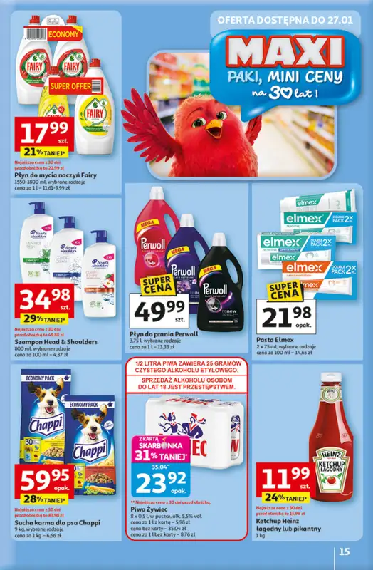 Auchan - gazetka promocyjna Gazetka 30 Lat Hipermarket Auchan od czwartku 22.01 do środy 28.01 - strona 15