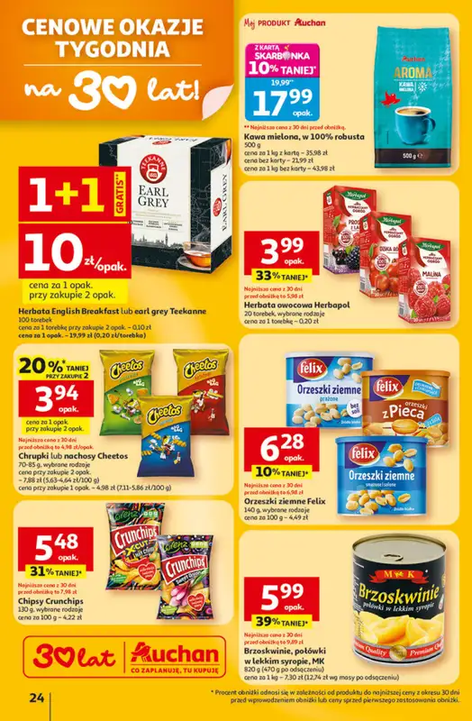 Auchan - gazetka promocyjna Gazetka 30 Lat Hipermarket Auchan od czwartku 22.01 do środy 28.01 - strona 24