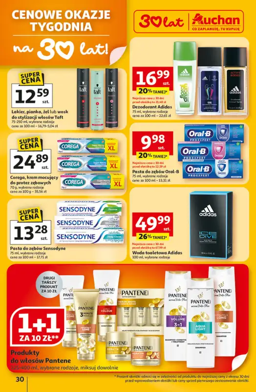 Auchan - gazetka promocyjna Gazetka 30 Lat Hipermarket Auchan od czwartku 22.01 do środy 28.01 - strona 30