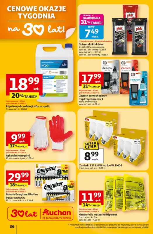 Auchan - gazetka promocyjna Gazetka 30 Lat Hipermarket Auchan od czwartku 22.01 do środy 28.01 - strona 36