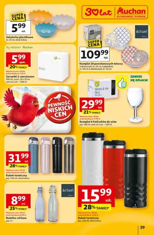 Auchan - gazetka promocyjna Gazetka 30 Lat Hipermarket Auchan od czwartku 22.01 do środy 28.01 - strona 39