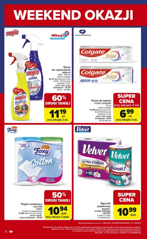 Carrefour Market - gazetka promocyjna Gazetka Weekend okazji  już od czwartku od czwartku 22.01 do niedzieli 25.01 - strona 6