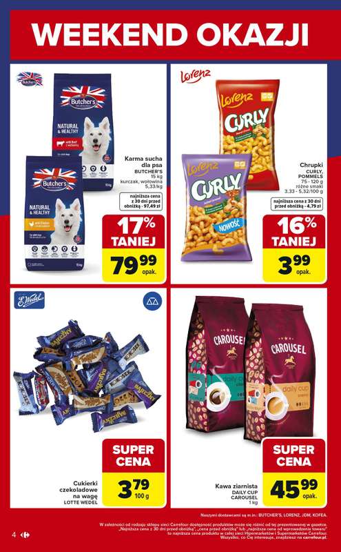 Carrefour Market - gazetka promocyjna Gazetka Weekend okazji  już od czwartku od czwartku 22.01 do niedzieli 25.01 - strona 4