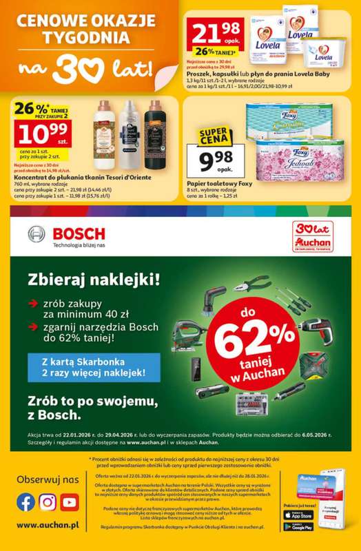 Auchan - gazetka promocyjna Gazetka 30 Lat Supermarket Auchan od czwartku 22.01 do środy 28.01 - strona 8