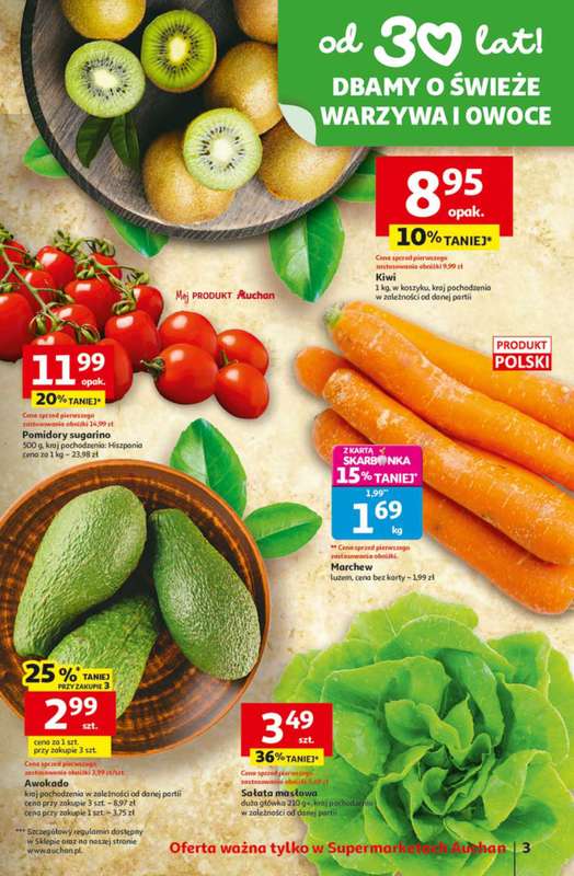 Auchan - gazetka promocyjna Gazetka 30 Lat Supermarket Auchan od czwartku 22.01 do środy 28.01 - strona 3