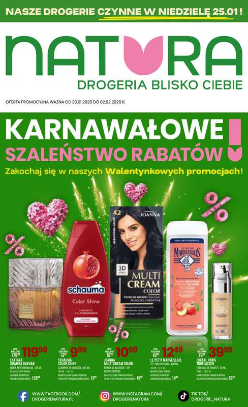 Drogerie Natura - gazetka promocyjna Gazetka od wtorku 20.01 do poniedziałku 02.02