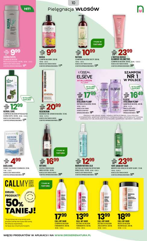 Drogerie Natura - gazetka promocyjna Gazetka od wtorku 20.01 do poniedziałku 02.02 - strona 10