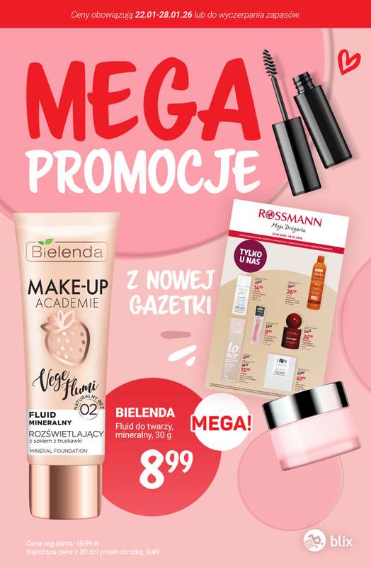 Rossmann - gazetka promocyjna MEGA promocje z nowej gazetki od czwartku 22.01 do środy 28.01