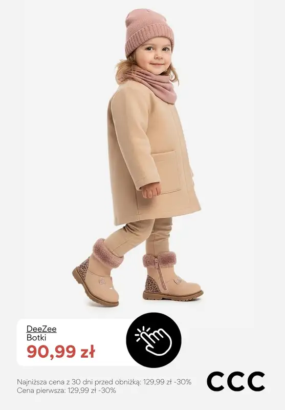CCC - gazetka promocyjna EXTRA -20% na zimowe buty i akcesoria KOLEKCJA DZIECIĘCA od wtorku 20.01 do niedzieli 01.02 - strona 7