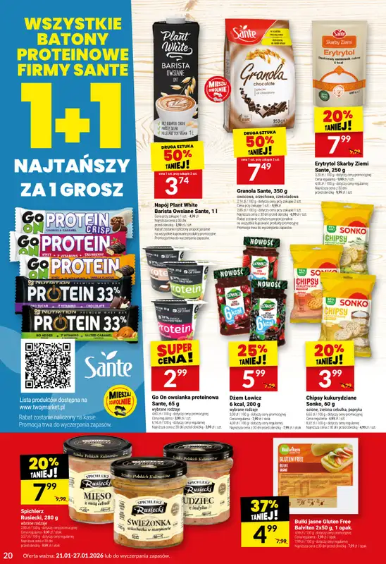Twój Market - gazetka promocyjna Gazetka od środy 21.01 do wtorku 27.01 - strona 20