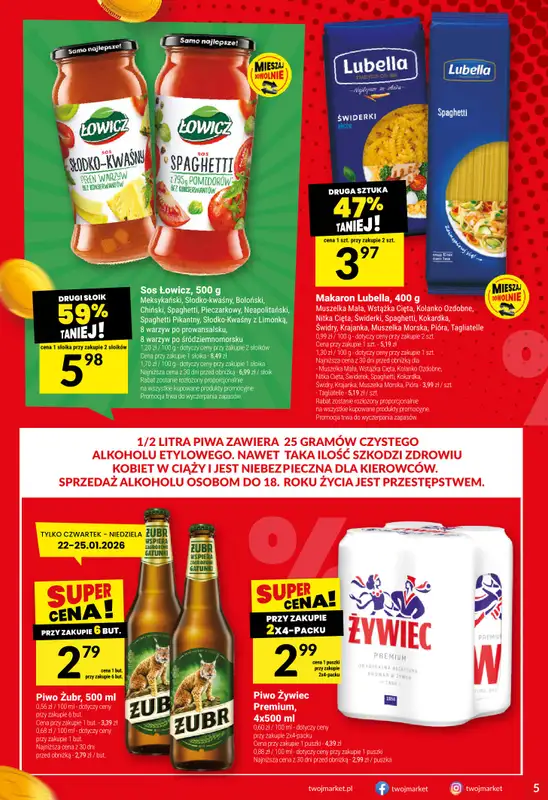 Twój Market - gazetka promocyjna Gazetka od środy 21.01 do wtorku 27.01 - strona 5