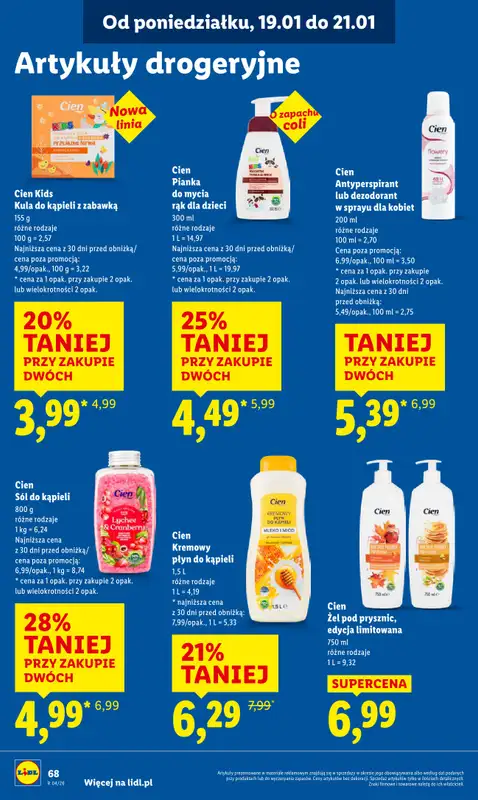 Lidl - gazetka promocyjna Oferta od poniedziałku od poniedziałku 19.01 do środy 21.01 - strona 68