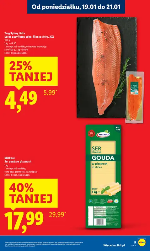 Lidl - gazetka promocyjna Oferta od poniedziałku od poniedziałku 19.01 do środy 21.01 - strona 9