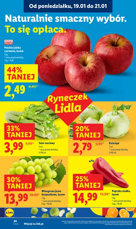 Lidl - gazetka promocyjna Oferta od poniedziałku od poniedziałku 19.01 do środy 21.01 - strona 24