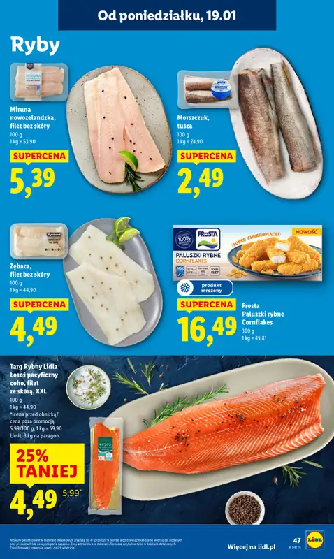 Lidl - gazetka promocyjna Oferta od poniedziałku od poniedziałku 19.01 do środy 21.01 - strona 47